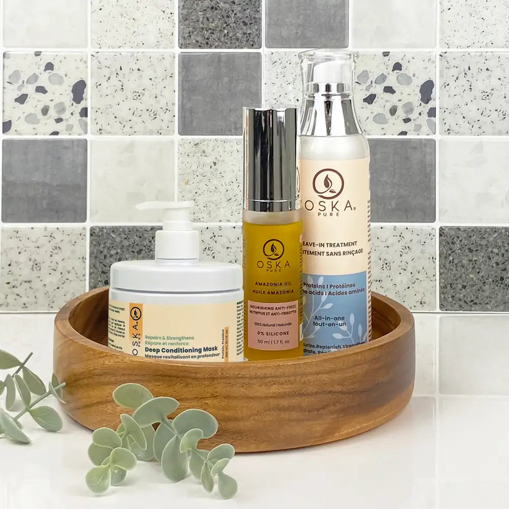 Trio Nourrissant & Réparateur I Masque capillaire, traitement sans rinçage, huile capillaire image 0