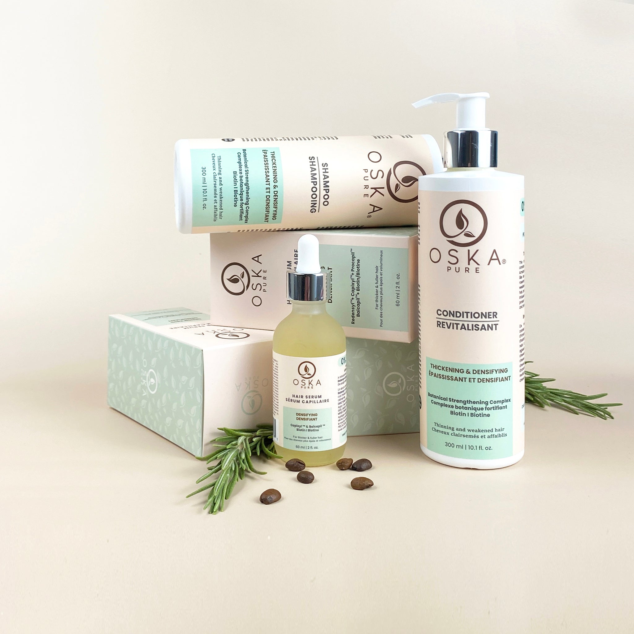 Thickening & Densifying Trio for Thinning Hair | Shampoo, Conditioner and Serum