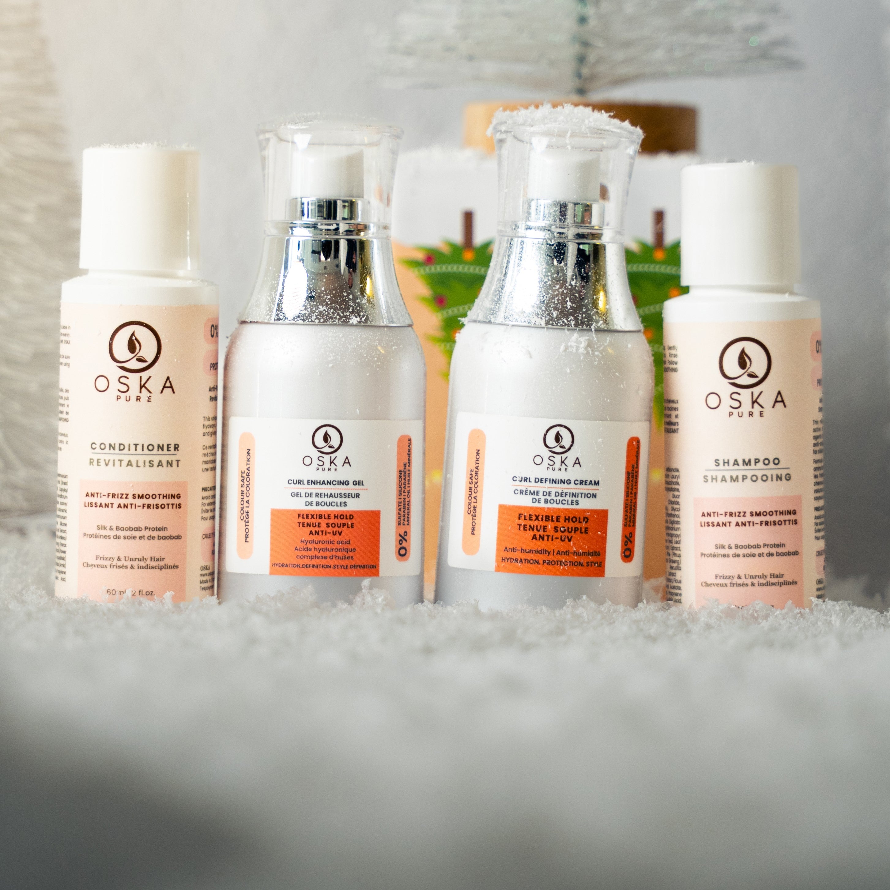 Ensemble Essentiel pour Cheveux Bouclés | Shampoing, Revitalisant, Crème et Gel Boucles