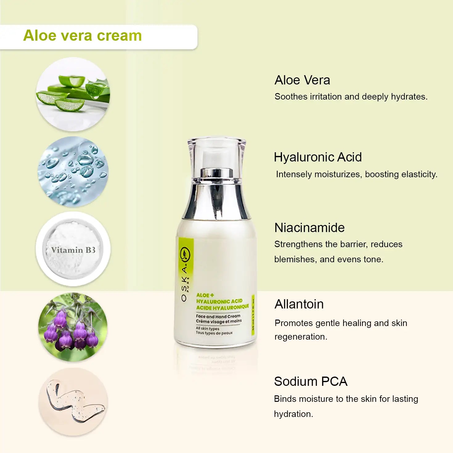Aloe Hyaluronic Acid Cream OSKA Pure
