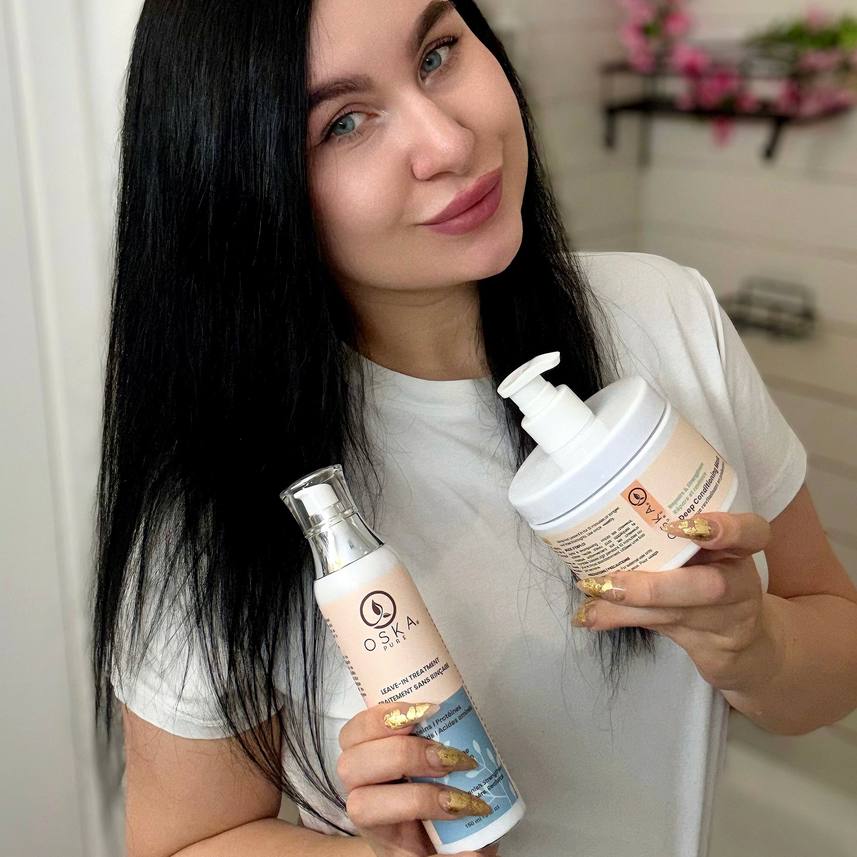 Nourishing & Repairing Trio I Hair Mask, Leave-In Treatment, Hair Oil OSKA Pure