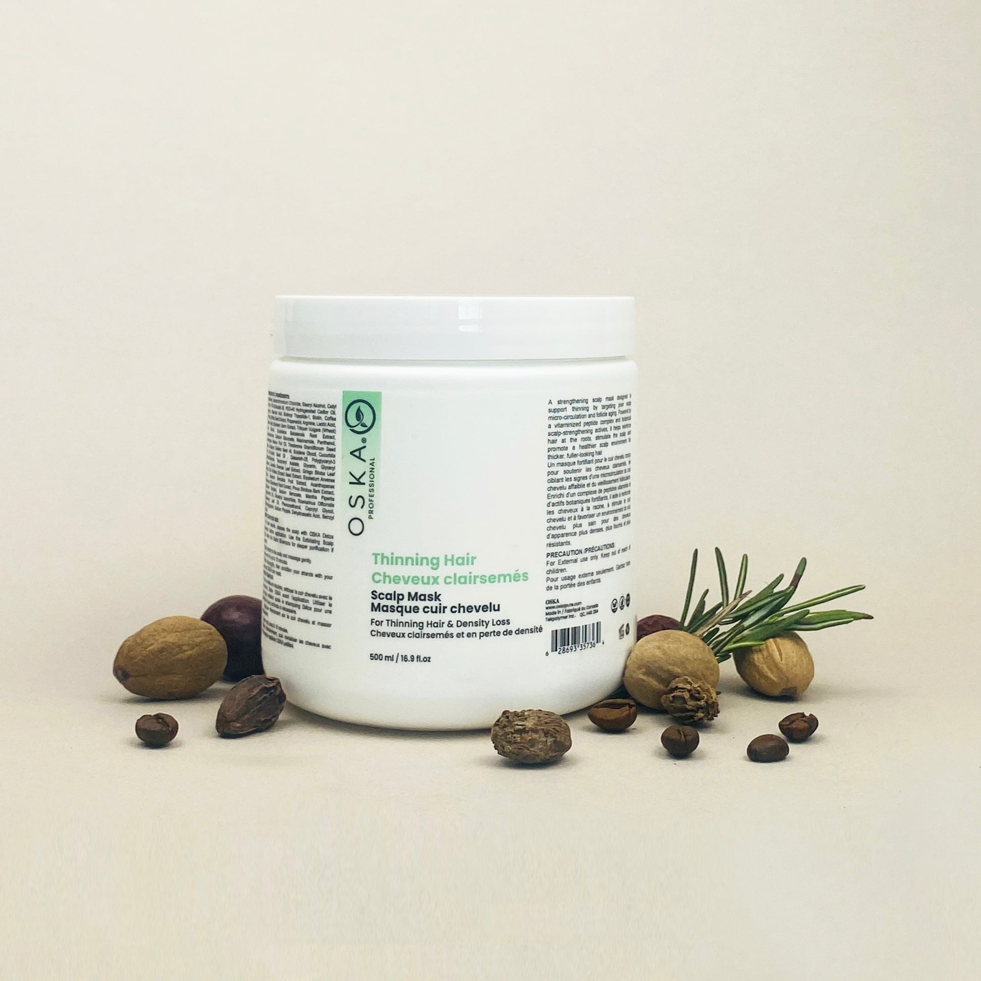 Masque cuir chevelu cheveux clairsemés