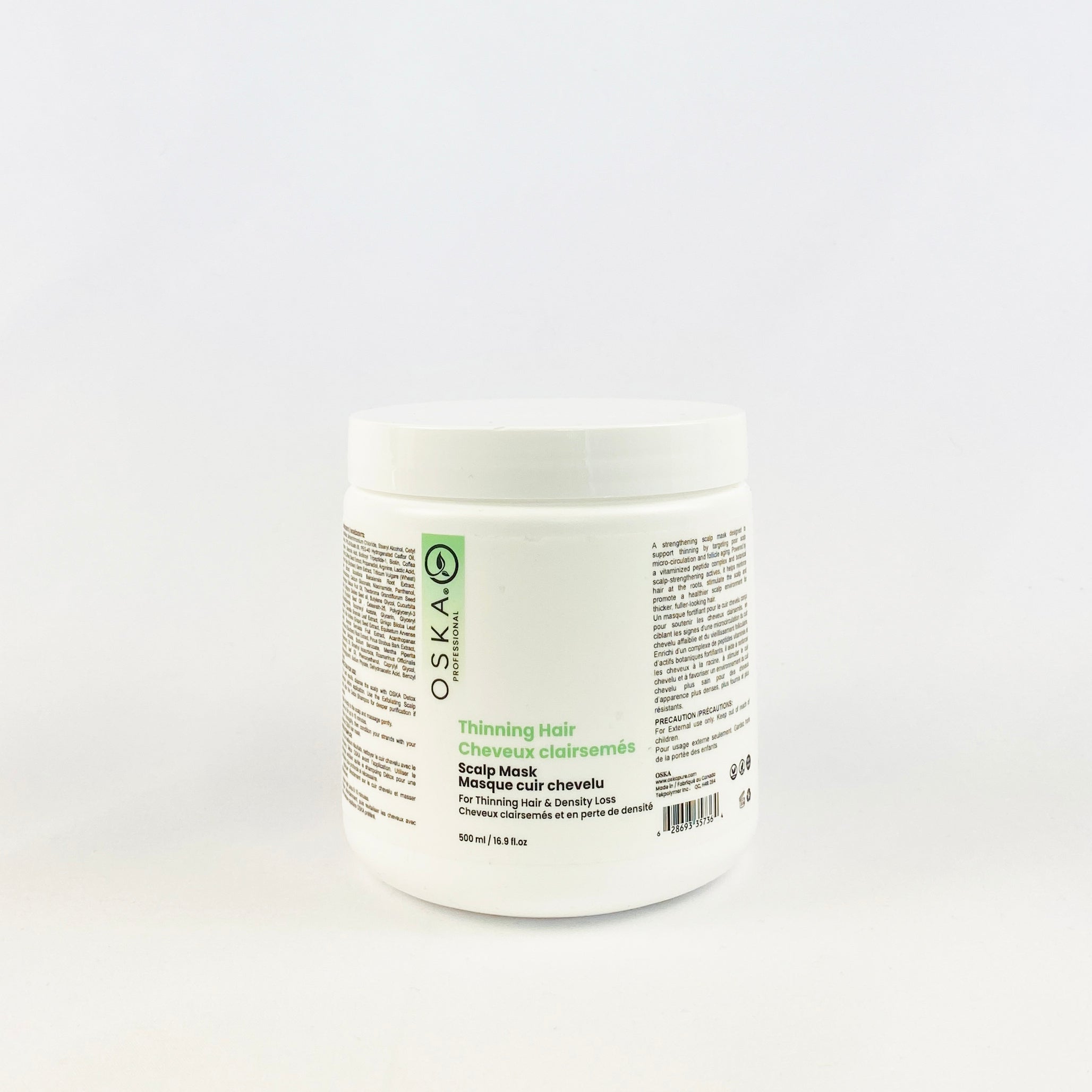 Masque cuir chevelu cheveux clairsemés